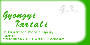 gyongyi kartali business card