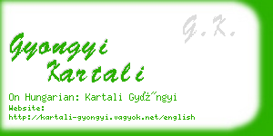 gyongyi kartali business card